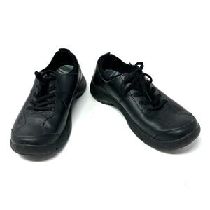 Dansko Size 39 Sneaker Black Leather Lace Up Workwear Comfort Standing Round Toe